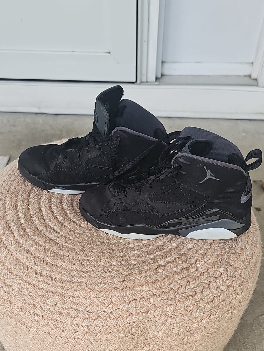 Nike Kids Black and Gray High-Top Sneakers